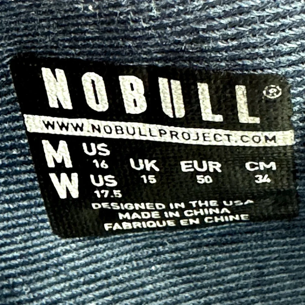 NOBULL Black Athletic Shoes with Blue Camouflage Sole